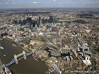 aerial photographs of
                  London England UK